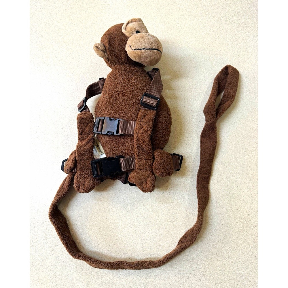 Eddie Bauer Hands Free Kid Leash Plush Monkey Brown Polypropylene